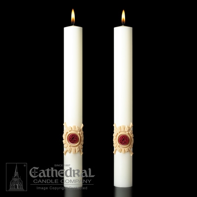 HOLY TRINITY COMPLIMENTING ALTAR CANDLES